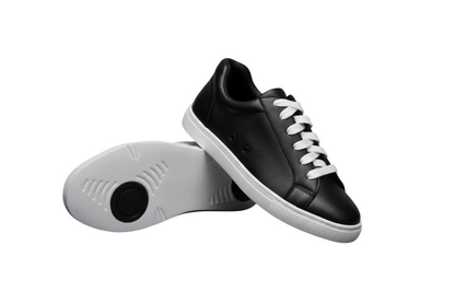 Sneaker ecopelle bianca ATACA White Vortex Wish Dance, con suola bianca in gomma e resina, dettaglio cerchi neri Pivot.