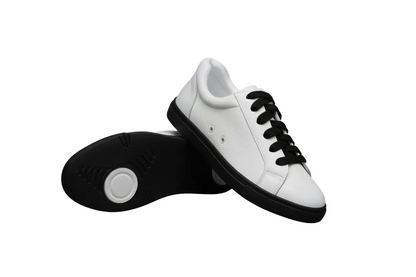 Sneaker ecopelle bianca ATACA White Vortex Wish Dance Shop, suola bianca in gomma e resina, dettagli neri e design leggero