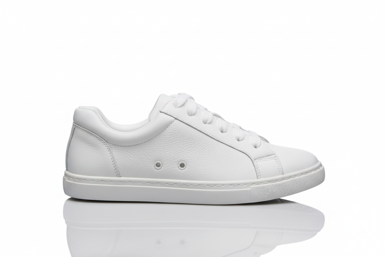 Sneaker ecopelle bianca ATACA Gabriel Vortex Wish Dance Shop con suola in gomma e resina, dettagli oro e design confortevole.