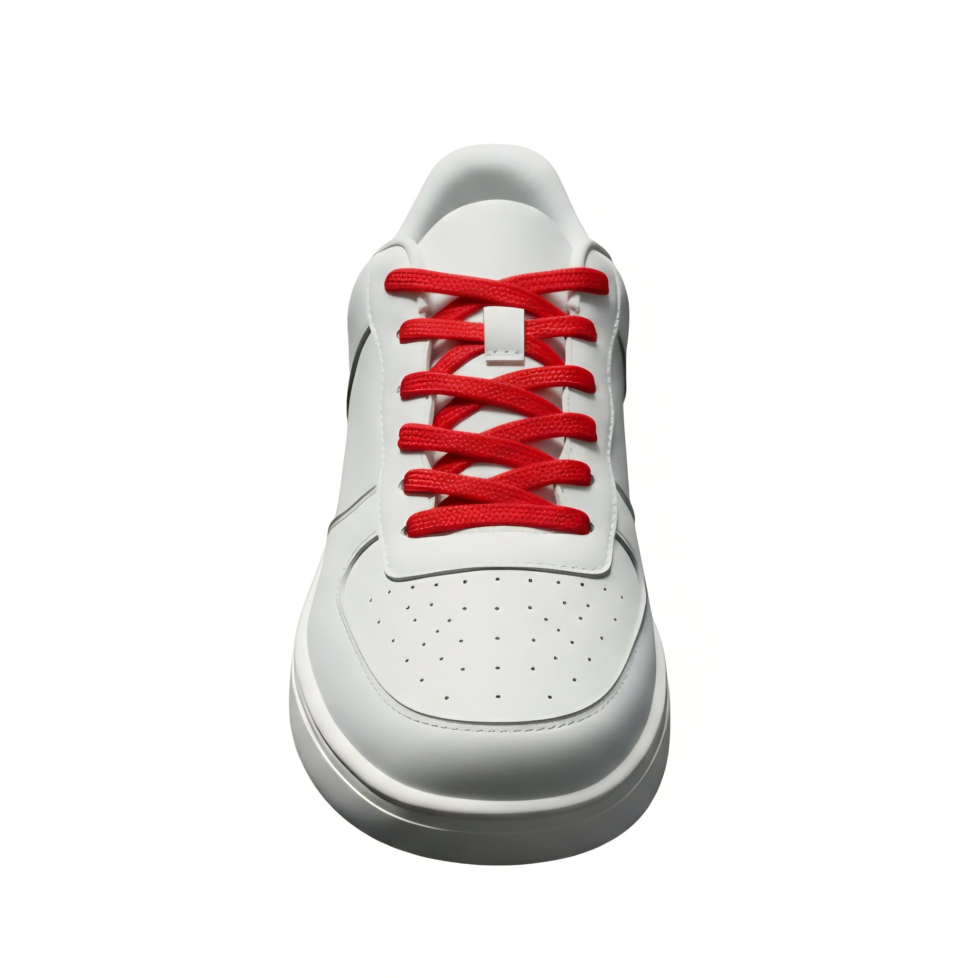 Sneaker in ecopelle bianca THOR L0701FCE con suola bianca, dettagli in gomma e resina, con cerchi neri, marca Wish Dance Shop