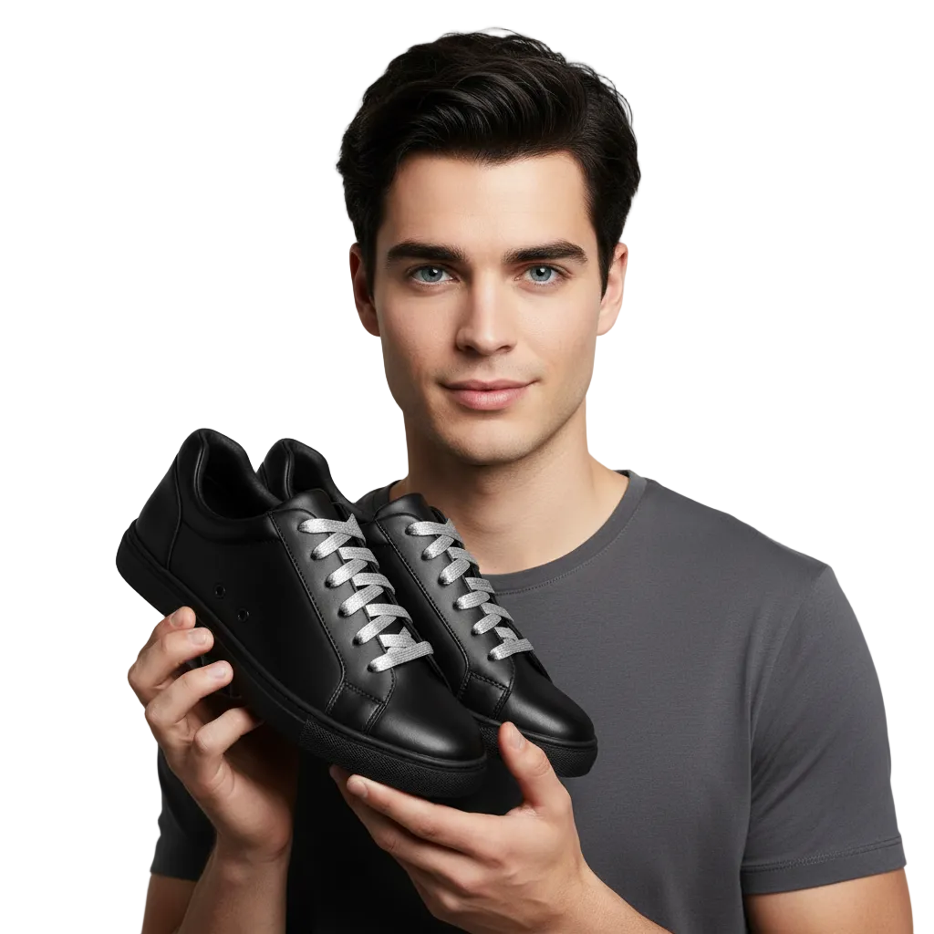 Sneaker ecopelle nera Wish Dance Shop ATACA Black Mamba Vortex con suola in gomma e resina, dettagli argento e design leggero e flessibile.