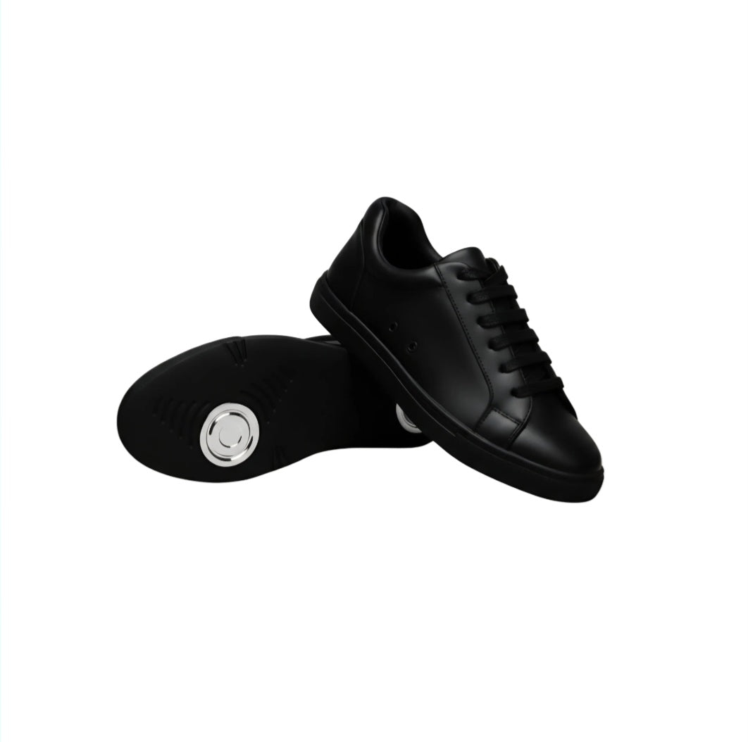 Sneaker ecopelle nera Wish Dance Shop Black Mamba Vortex con suola in gomma, dettagli in argento, comfort leggero e flessibilità