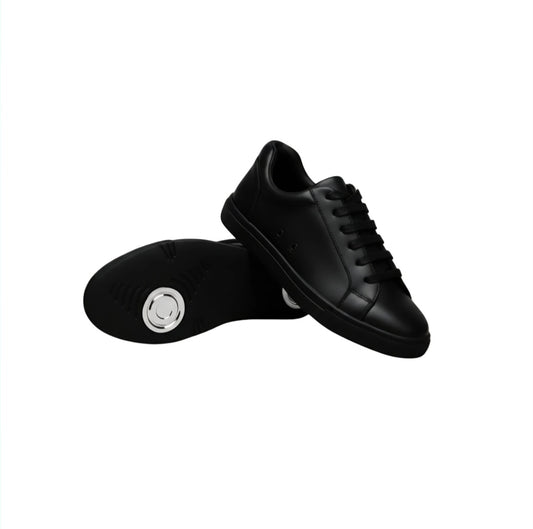 Sneaker ecopelle nera Wish Dance Shop Black Mamba Vortex con suola in gomma, dettagli in argento, comfort leggero e flessibilità