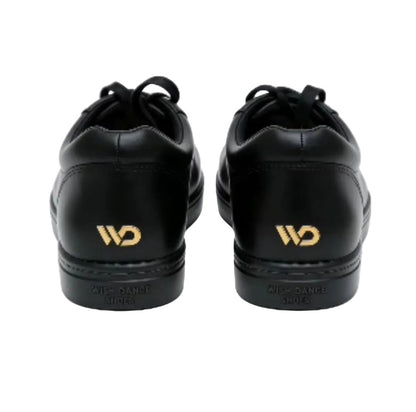 Sneaker ecopelle nera ATACA Versus Vortex con suola in gomma e resina, dettagli oro, comfort e flessibilità, stile vegano.