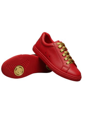 Carica immagine nella Galleria, Ataca Vortice (L0700FCE) - Sneaker Ecopelle Totale Rossa materiale Vegan confort Light Flex Suola Rossa in Gommina e Resina Tecnica Cerchi Oro