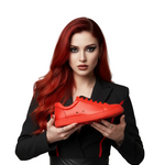 Carica immagine nella Galleria, ATACA Red Flame Vortex (L0700FCE) - Sneaker Ecopelle Totale Rossa materiale Vegan confort Light Flex Suola Rossa in Gommina e Resina Tecnica Cerchi Neri Pivot
