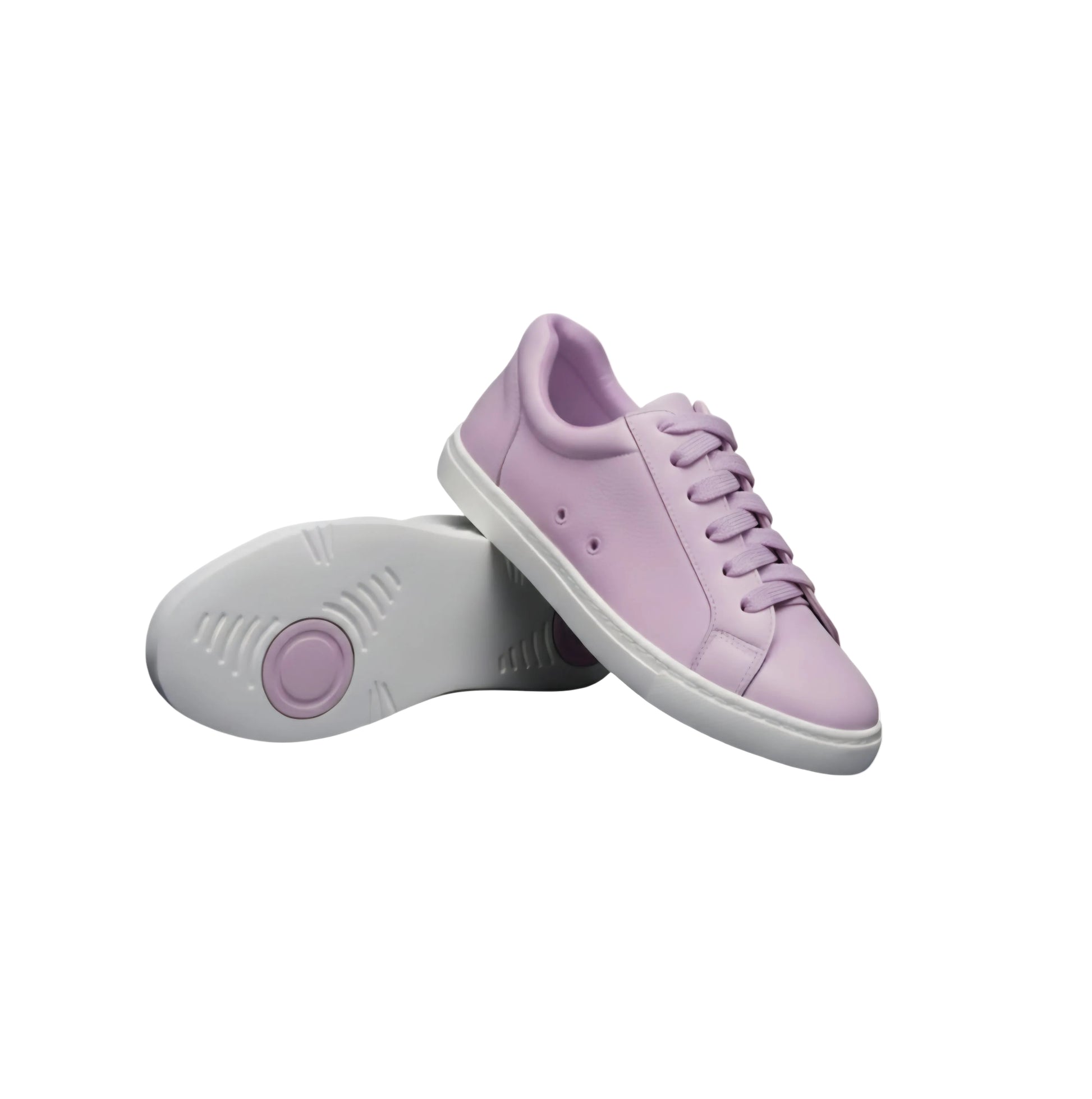 Sneaker ecopelle vegan Lilla Lavanda ATACA Lillà Vortex con suola bianca in gomma, design comodo e flessibile, dettaglio pivot.