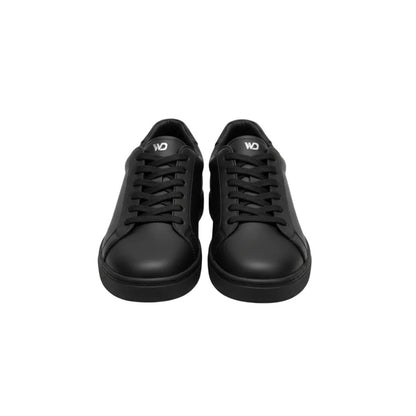 Sneaker ecopelle totale nera ATACA Black Mamba Vortex Wish Dance Shop con suola in gomma nera, dettagli argento e design confortevole