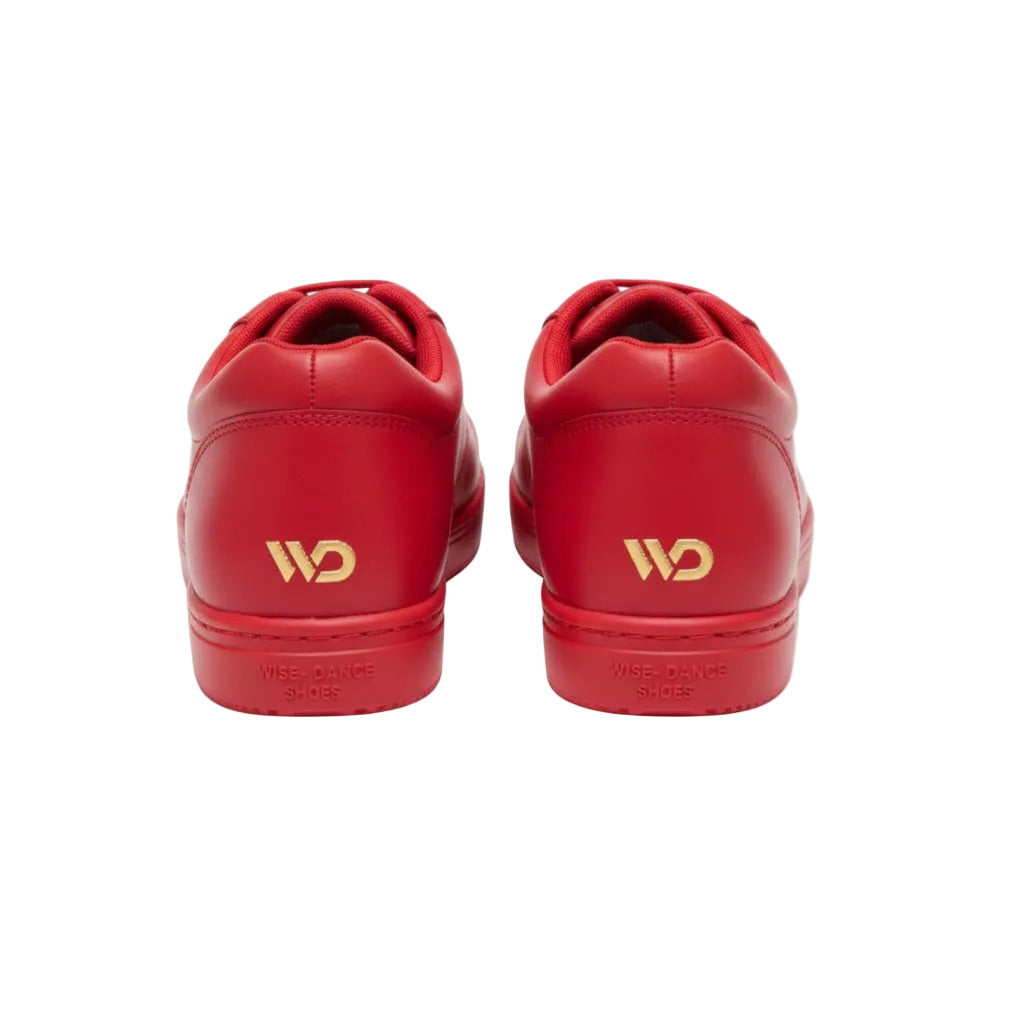 Sneaker ecopelle rossa ATACA Mercury Vortex Wish Dance Shop con suola in gomma rossa, dettagli oro e design confortevole.
