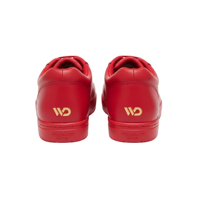 Sneaker ecopelle rossa ATACA Mercury Vortex Wish Dance Shop con suola in gomma rossa, dettagli oro e design confortevole.
