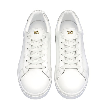 Sneaker ecopelle bianca ATACA Gabriel Vortex Wish Dance, comfort, suola bianca, dettagli oro, stile moderno e leggero.