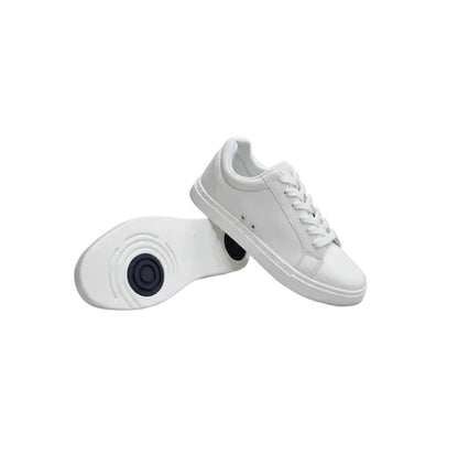Sneaker ecopelle bianca e nera Suprema White Black Vortex (FCE) di Wish Dance Shop, con suola in gomma e resina, stile moderno.