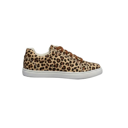 Sneaker leopard beige ATACA Vortex Wish Dance in tessuto con suola bianca in gomma e dettagli neri pivot.