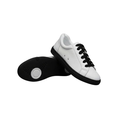 Sneaker ecopelle bianca ATACA Dalmy Vortex con suola nera in gomma, dettagli pivot bianchi e comfort light flex, tecnica vegana.