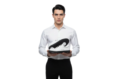 Sneaker ecopelle bianca ATACA Dalmy Vortex con suola nera in gomma e resina, design moderno, comfort light flex, tecnica pivot.