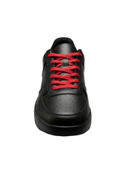 Load image into Gallery viewer, LOKI (L0702FCE) - Sneaker in Ecopelle Nera Vegan Suola Nera in Gommina e Resina Tecnica Cerchi Rossi