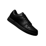 Load image into Gallery viewer, LOKI (L0702FCE) - Sneaker in Ecopelle Nera Vegan Suola Nera in Gommina e Resina Tecnica Cerchi Rossi
