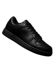 Load image into Gallery viewer, LOKI (L0702FCE) - Sneaker in Ecopelle Nera Vegan Suola Nera in Gommina e Resina Tecnica Cerchi Rossi