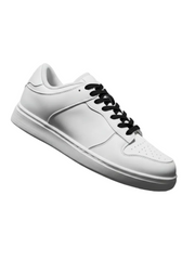 Carica immagine nella Galleria, ODINO (L0702FCE) - Sneaker in Ecopelle Vegan Suola Bianca in Gommina e Resina Tecnica Cerchi Neri