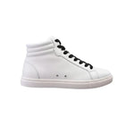 Carica immagine nella Galleria, Sneaker GERO White Vortex Wish Dance Shop, scarpa alta in ecopelle bianca, suola bianca e dettagli neri, stile confortevole e leggero.
