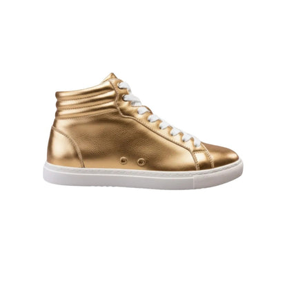Sneaker GERO Noah Gold Vortex Wish Dance Shop con collo alto, ecopelle oro, suola bianca, design pivot e comfort leggero.