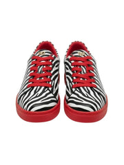 Carica immagine nella Galleria, ATACA Zebry Red Gold Vortex (L0700FCE) - Sneaker in Tessuto Zebrato materiale Vegan confort Light Flex Suola Rossa in Gommina e Resina Tecnica Cerchi Oro Pivot