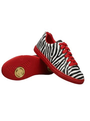 Carica immagine nella Galleria, ATACA Zebry Red Gold Vortex (L0700FCE) - Sneaker in Tessuto Zebrato materiale Vegan confort Light Flex Suola Rossa in Gommina e Resina Tecnica Cerchi Oro Pivot