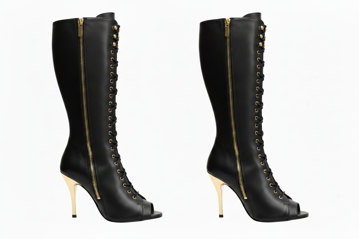 Mezzo Stivaletto ALEXIS Angel Black Gold Wish Dance (Art. 132), dettaglio suola