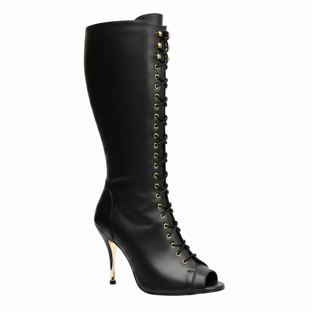 Mezzo Stivaletto ALEXIS Angel Black Gold Wish Dance, oro, vista frontale