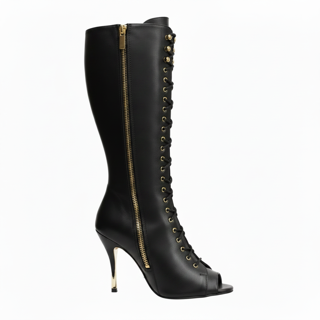 Mezzo Stivaletto ALEXIS Angel Black Gold Wish Dance (Art. 132), vista tre quarti
