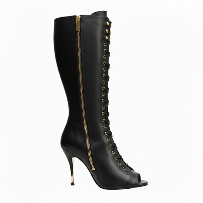 Mezzo Stivaletto ALEXIS Angel Black Gold Wish Dance (Art. 132), vista tre quarti