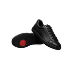 Load image into Gallery viewer, ATACA Black Vortex (L0700FCE) - Sneaker Ecopelle Totale Nera materiale Vegan confort Light Flex Suola Nera in Gommina e Resina Tecnica Cerchi Rossi Pivot
