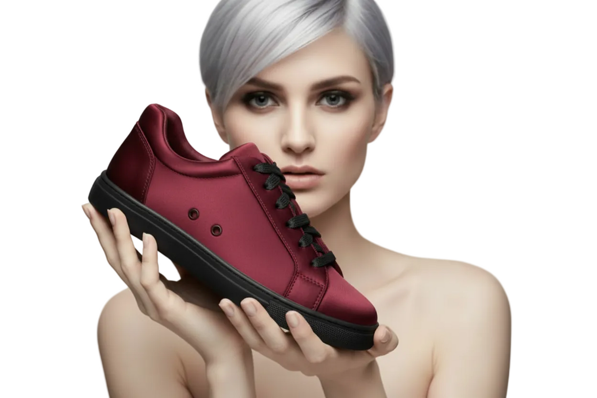 Sneaker ecopelle nera Wish Dance Shop ATACA Black Mamba Vortex con suola in gomma e resina, dettagli in argento e design confortevole