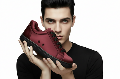 Sneaker ecopelle nera Wish Dance Shop ATACA Black Mamba Vortex con suola in gomma e resina, dettagli in argento e comfort leggero