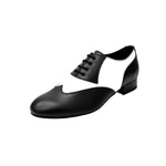 Carica immagine nella Galleria, COTISO (108N) - Stringata a Coda di Rondine Mod. Oxford in Pelle Nera e Pelle Bianca
