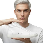 Carica immagine nella Galleria, Sneaker bianca GERO White Vortex Wish Dance Shop con suola in gomma e resina, design eco-friendly e comfort leggero, stile alto.
