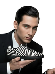 Load image into Gallery viewer, ATACA Zebry Black Silver Vortex (L0700FCE) - Sneaker in Tessuto Zebrato materiale Vegan confort Light Flex Suola Nera in Gommina e Resina Tecnica Cerchi Argento Pivot