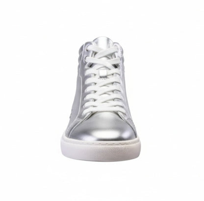 Sneaker GERO Noah Silver Vortex Wish Dance Shop, collo alto, eco pelle argento, suola bianca, design vegan e comfort leggero.