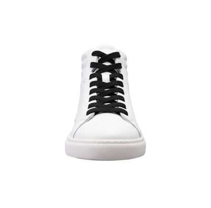 Sneaker bianca GERO White Vortex Wish Dance, collo alto in ecopelle vegan, suola bianca leggera e design moderno.