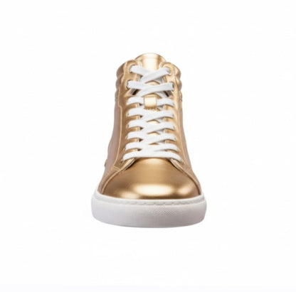 Sneaker GERO Noah Gold Vortex Wish Dance Shop, altezza collo, ecopelle oro, suola bianca, stile moderno, comfort e flessibilità