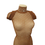Load image into Gallery viewer, MIRANDA - Professional Mesh Turtleneck Suit with massaging and shaping micronodes with Swarovski Luxury Boreali and Cristall reinforced foot and insole
