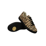 Carica immagine nella Galleria, ATACA Tiger Vortex (FCE) - Sneaker disegno Tigre Bengala Beige materiale Vegan confort Light Flex Suola Nera in Gommina e Resina Tecnica Cerchi Neri Pivot
