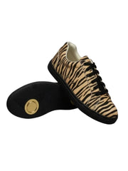 Carica immagine nella Galleria, ATACA Tiger Vortex (FCE) - Sneaker disegno Tigre Bengala Beige materiale Vegan confort Light Flex Suola Nera in Gommina e Resina Tecnica Cerchi Neri Pivot