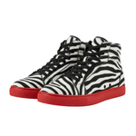 Carica immagine nella Galleria, GERO Tiger Black Gold Vortex (L0703FCE) - Sneaker Collo Alto Disegno Tigre del Bengala Totale materiale Vegan confort Light Flex Suola Nera in Gommina e Resina Tecnica Cerchi Oro Pivot
