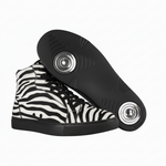 Carica immagine nella Galleria, GERO Tiger Black Gold Vortex (L0703FCE) - Sneaker Collo Alto Disegno Tigre del Bengala Totale materiale Vegan confort Light Flex Suola Nera in Gommina e Resina Tecnica Cerchi Oro Pivot
