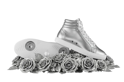 Sneaker GERO Noah Gold Vortex Wish Dance Shop, collo alto, ecopelle oro, suola bianca, design vegan e comfort leggero
