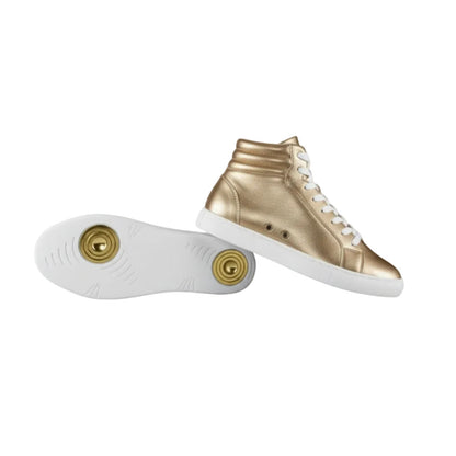 Sneaker GERO Noah Gold Vortex Wish Dance Shop, collo alto, ecopelle oro, suola bianca, design moderno, comfort e stile.