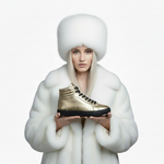 Carica immagine nella Galleria, Sneaker GERO Gold Black Vortex Wish Dance Shop, scarpa alta in ecopelle nera e oro, suola in gomma e resina, stile comfort e light flex
