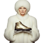 Carica immagine nella Galleria, Sneaker GERO Gold Black Vortex Wish Dance Shop con collo alto, suola nera, dettagli in oro e materiali vegani, stile sportivo elegante
