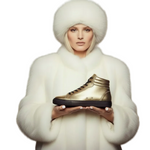 Carica immagine nella Galleria, Scarpe sneaker GERO Gold Black Vortex Wish Dance Shop con collo alto, ecopelle oro, suola in gomma nera e dettagli dorati.
